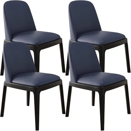 Vista 18 de Juego de 2/4 sillas de comedor, sillas de comedor de madera, silla tapizada para sala de estar, silla de vestíbulo sin brazos con respaldo curvo