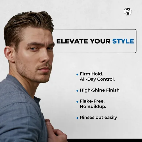 Vista 4 de Gentlemen Republic Oceano Gel para el cabello para hombre, 16 onzas, gel de peinado de alto brillo y fuerte sujeción táctil para cabello, fórmula