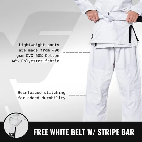 Vista 4 de Elite Sports Kids BJJ GI - Kimono brasileño Jiujitsu Gi con tela preencogida y cinturón, para niños y jóvenes, aprobado por la IBJJF