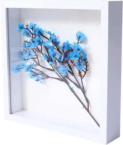 Vista 11 de KAPIX Pequeño marco de sombra 4x6 con plexiglás HD, caja de exhibición de madera profunda para flores, entradas, recuerdos, medallas, arte y fotos