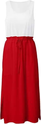Vista 5 de Vestidos de verano para mujer, con flores, para uso diario, delgado, vestido largo, sin mangas, hombros descubiertos, dobladillo dividido