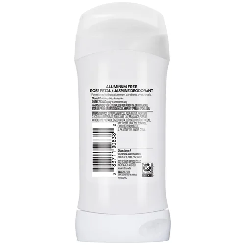 Vista 8 de Suave Desodorante sin aluminio, paquete de 2, pétalo de rosa y jazmín, 2.6 oz Ea