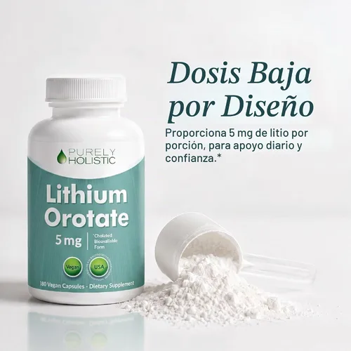 Vista 7 de Orotato de litio 5mg, apoyo del equilibrio emocional y del estado de ánimo