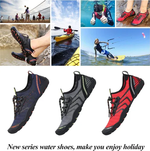 Vista 7 de Kararao Mens Womens Water Shoes Quick Dry Swim Shoes Beach Shoes Pool Surfing Aqua Sports