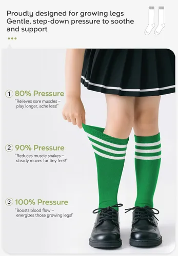 Vista 5 de Zando Calcetines de fútbol para niños, hasta la rodilla, para jóvenes, béisbol, fútbol, sóftbol, niños y niñas, de algodón suave sobre