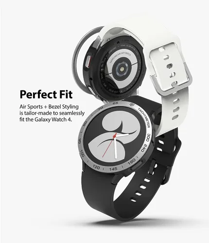 Vista 3 de Ringke [Deportes aéreos + estilo bisel] Compatible con Samsung Galaxy Watch 4 de 1.575 pulgadas, funda flexible de poliuretano termoplástico a