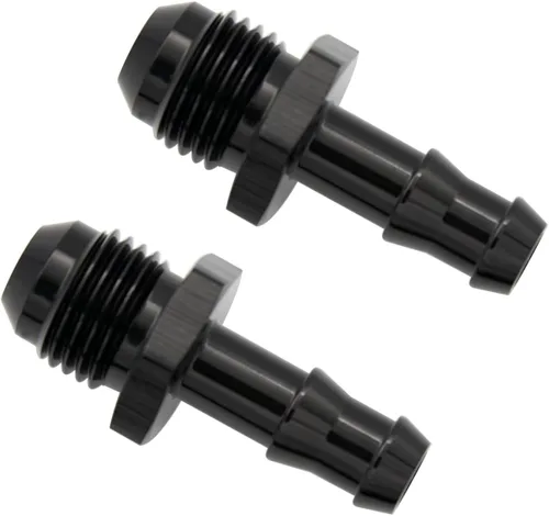 Vista 9 de Negro recto aluminio 4AN macho Flare a 1/4 "(6.3mm) Barb Push Hose Barb Fitting Adapter