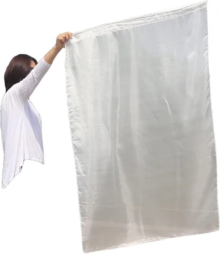 Vista 36 de Winged Sirenny Banderas flexibles de alabanza porfética de adoración de danza, serpentina rectangular de 50 pulgadas (luna azul)
