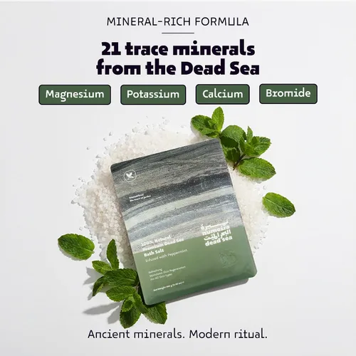 Vista 2 de Sales del Mar Muerto para remojar, relajante baño de sal para rejuvenecimiento corporal, sales minerales naturales, sales de baño gruesas del mar
