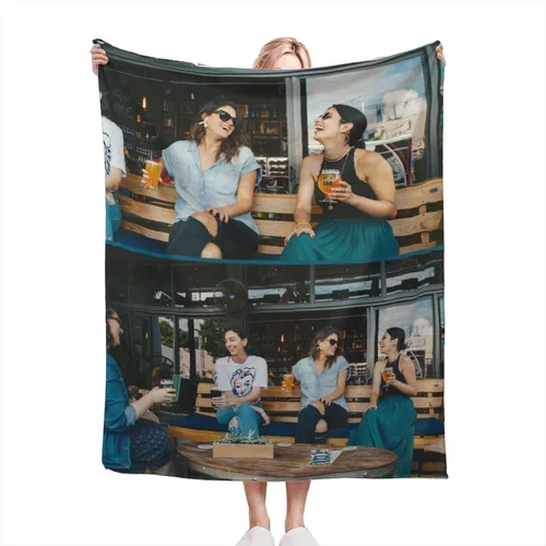 Vista 17 de Manta personalizada con texto fotográfico, manta de imagen personalizada para bebé, madre, padre, adultos, amigos, amantes, regalo personalizado