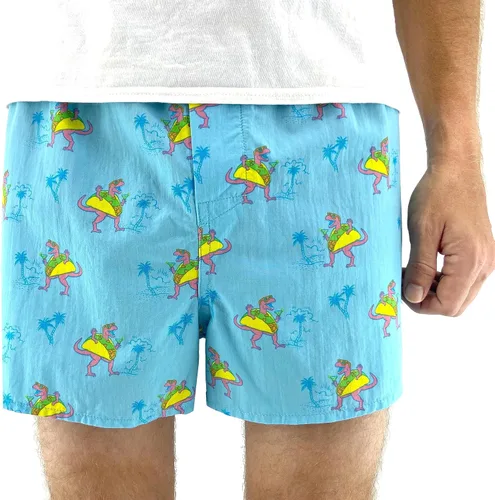 Vista 30 de ROCK ATOLL Calzoncillos tipo bóxer de algodón con estampado novedoso y brillante para hombre Estampado Afrutado Negro