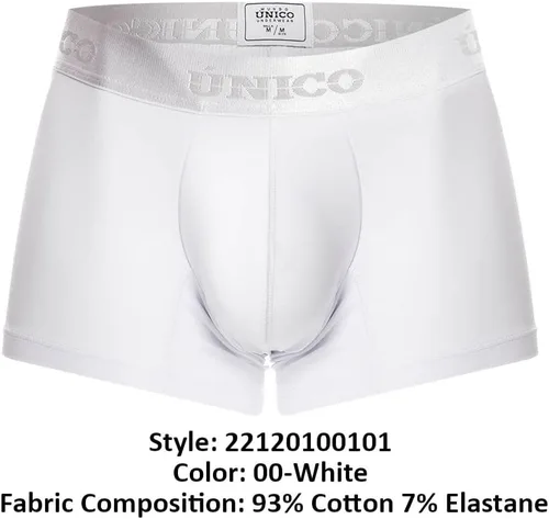Vista 4 de Mundo Unico Bañador para hombre Algodón (Estados Unidos, Alpha, L, Regular, Blanco), Blanco, Grande