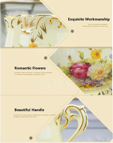 Vista 5 de Tazas de té y platillos (rosa, 8 onzas), juego de tazas y platillos florales con cuchara, tazas de té vintage, juego de té de porcelana