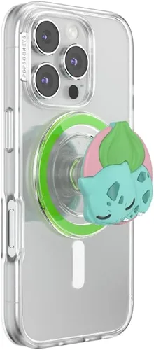 Vista 31 de PopSockets - Agarradera adhesiva para teléfono, soporte esmaltado Bulbasaur Bulbasaur Siesta