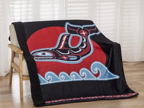 Vista 11 de Designs - Manta con licencia y forro de sherpa de 50 x 60 pulgadas (oso tribal)
