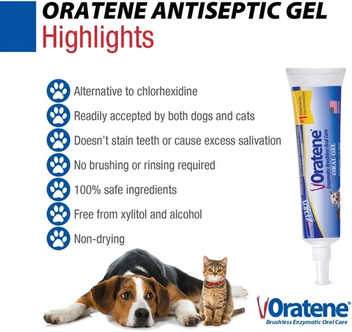 Vista 3 de Pet King Brands ZYMOX Oratene Gel Bucal Sin Cepillo para Perros y Gatos, 1oz