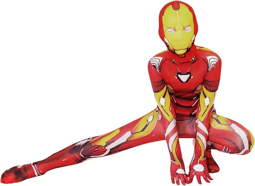 Vista 5 de EOILFM Disfraz de elastano para niños, para Halloween, cosplay, traje Zentai, estilo 3D