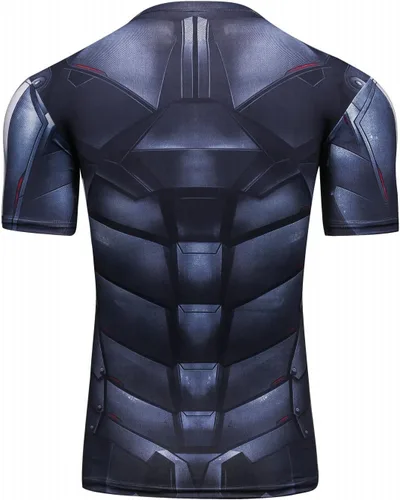 Vista 2 de Red Plume Camiseta deportiva de manga corta para hombre, camiseta deportiva de manga corta para hombre