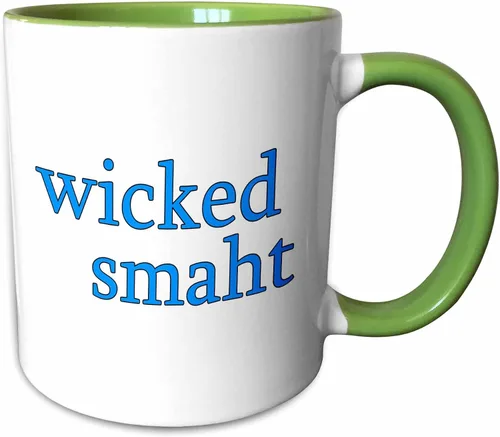 Vista 11 de 3dRose EvaDane - Citas divertidas - Wicked Smaht. Green. - Tazas (mug_193286_4)