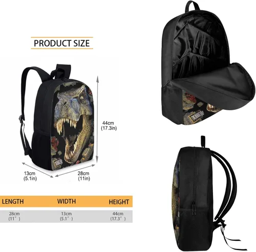 Vista 4 de HUGS IDEA Juego de 3 bolsas escolares con aislamiento térmico para el almuerzo, estuche para lápices