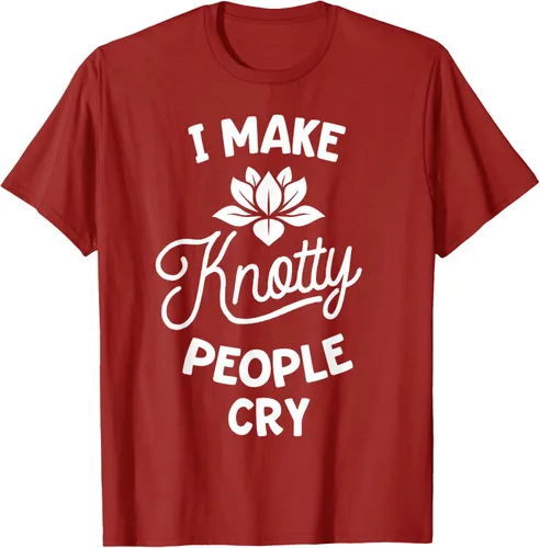 Vista 68 de Camiseta divertida de terapia de masaje I Make Knotty People Cry, Negro, S