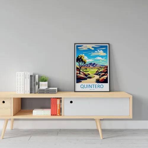 Vista 4 de Quintero Golf Club Travel Print Wall Art Quintero - Arte para colgar en la pared, decoración del hogar, amantes del arte Quintero, arte de viaje