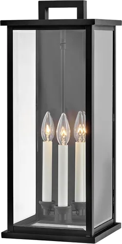 Vista 5 de Hinkley Weymouth Collection - Farol pequeño de pared para exteriores, dos luces, bronce aceitado