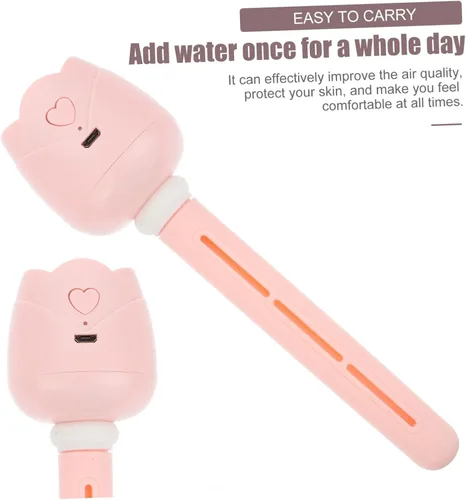 Vista 9 de Mini humidificador USB portátil para viajes, coche, oficina, humectador de aire silencioso, compacto y ligero, difusor de aire frío, carga USB