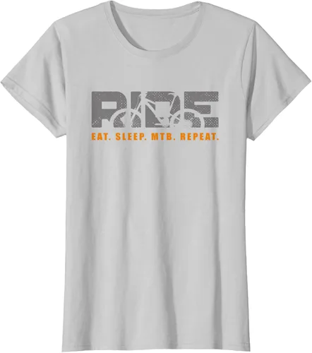 Vista 23 de Bicicleta de montaña - Camiseta MTB vintage Negro