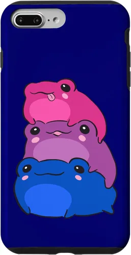 Vista 12 de Funda estética para iPhone 12/12 Pro Bisexual Flag Color Frogs Sutil Bi Pride LGBTQ