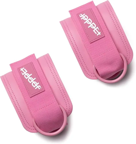 Vista 10 de UPPPER Correas de tobillo para máquinas de cable (par) – Accesorio de puño de cable acolchado ajustable para gimnasio, doble anillo en D, calidad