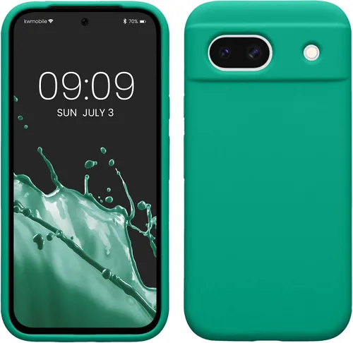 Vista 35 de kwmobile Funda Compatible con Google Pixel 6 Pro - Funda de Teléfono de Silicona TPU con Acabado Suave - Azul Caribe