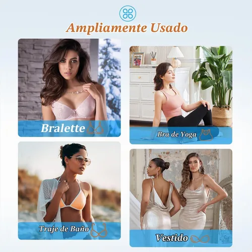 Vista 6 de URSMART Inserciones de almohadillas de brasier, inserciones de copas de sujetador, inserciones de brasier extraíbles transpirables para brasier beige