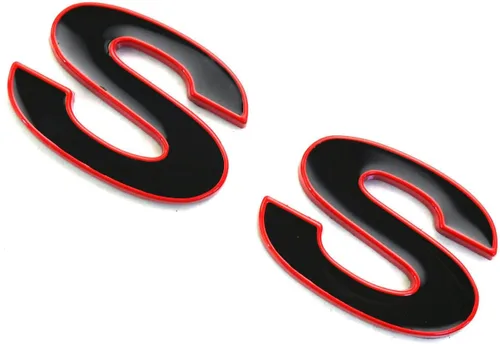 Vista 3 de 2 calcomanías de repuesto para guardabarros de Camaro SS 1996-2002 3D (negro rojo)