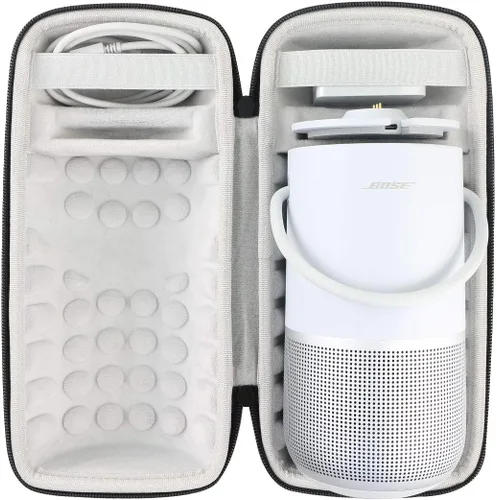 Vista 2 de Khanka - Funda rígida para Bose Home/altavoz Bluetooth inteligente, compatible con soporte de carga EVA Hard Shell, Organized Daily Storage
