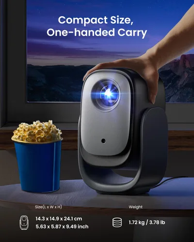 Vista 8 de Dangbei Mini proyector N2 con Wifi y Bluetooth, licencia oficial de Netflix, proyector portátil inteligente 1080P Dolby Audio