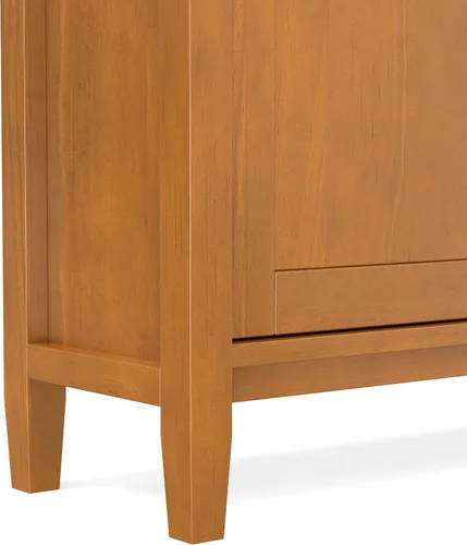 Vista 10 de SIMPLIHOME Warm Shaker 36" gabinete de madera maciza en marrón dorado claro