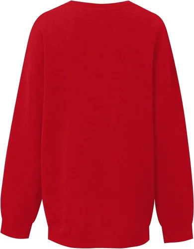 Vista 3 de Youngnet Sudaderas de manga larga para mujer, estilo casual, de manga larga, cuello redondo, divertido estampado de esqueleto, sin capucha