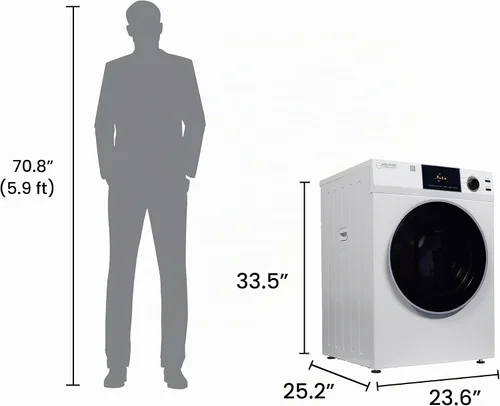 Vista 3 de Equator Deluxe - Secador con sensor ventilado de 24 pulgadas, control táctil de 4 pies cúbicos, 110 V digital