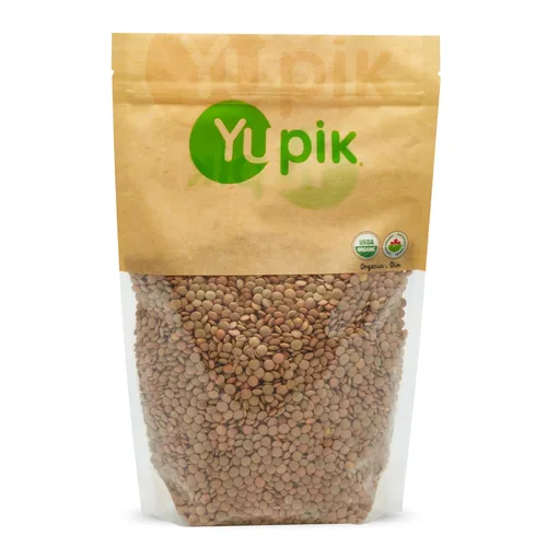 Vista 12 de Yupik Lentejas Verdes Orgánicas, 2.2 lb (35.2 oz), Sin OGM, Veganas, Sin Gluten, Kosher, Crudas, Fuente de Fibra, Hierro y Proteínas, Fibra