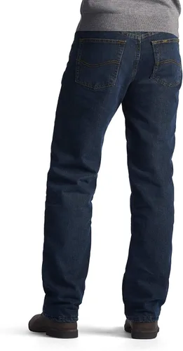 Vista 4 de Lee Men's Fleece and Flannel Lined Relaxed-Fit Straight-Leg Jeans