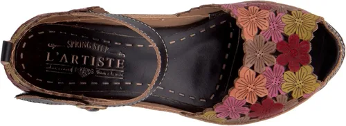 Vista 4 de Spring Step L'Artiste Zapato Avnia con correa al tobillo para mujer Negro Multi