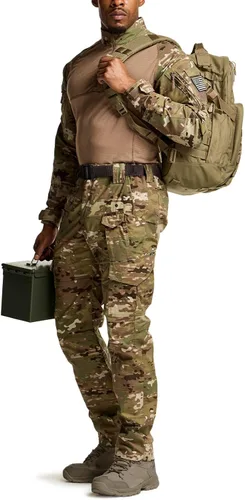Vista 3 de CQR Men's Flex Ripstop Tactical Pants, Water Resistant Stretch Cargo Pants, Lightweight EDC Hiking Work Pants