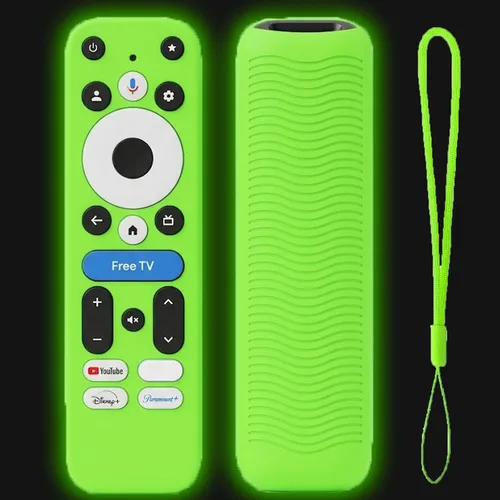 Vista 10 de Funda para control remoto Onn 4K Pro, TOKERSE Cover compatible con Onn Google TV 4K Plus/Pro Streaming Device Control remoto antideslizante a prueba
