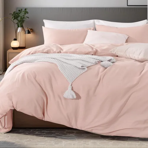 Vista 46 de NEXHOME PRO Funda de edredón Twin XL 100% algodón lavado, transpirable, duradera, texturizada, similar al lino, juego de ropa de cama para el hogar