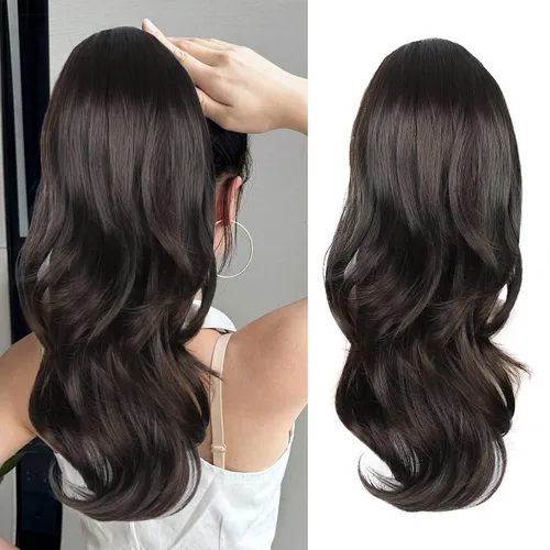 Vista 13 de Extensión de cola de caballo rubio, extensión de cola de caballo con cordón de 20 pulgadas para mujeres, extensiones de cabello de cola de caballo