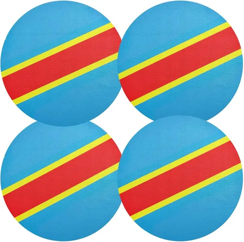 Vista 14 de Aruba Flag Round Table Placemats 15 Inch, Seasonal Table Mats Modern Place Mats for Dining, Kitchen, Parties, Camping