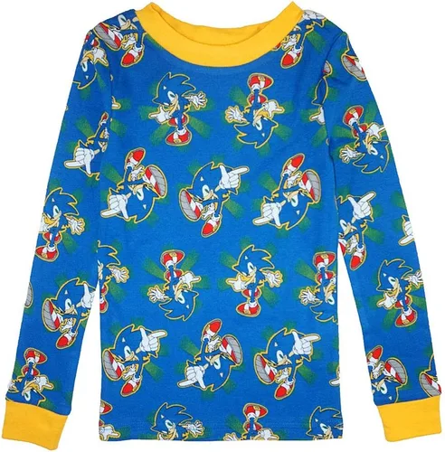 Vista 4 de Sonic The Hedgehog Pijama de algodón de 4 piezas para niños