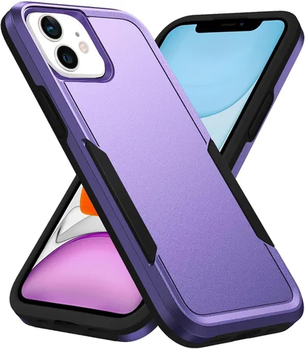 Vista 10 de Funda compatible con iPhone 11, protección resistente, a prueba de golpes, a prueba de caídas, a prueba de polvo, antiarañazos, para 11, color negro
