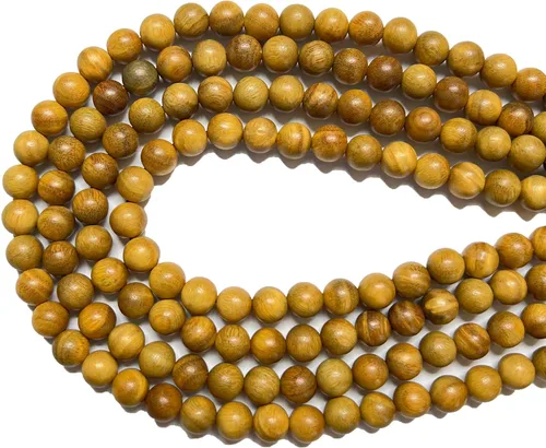 Vista 13 de CarpenterC - 200 piezas de cuentas sueltas de 6 mm, de madera de palisandro natural pulida, redondas, para hacer joyas, manualidades, artesanías